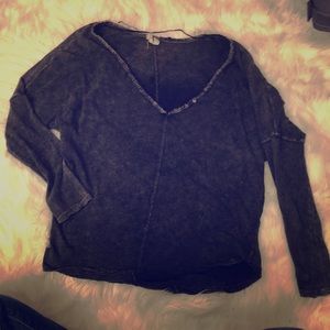 Free People relaxed v neck henley
